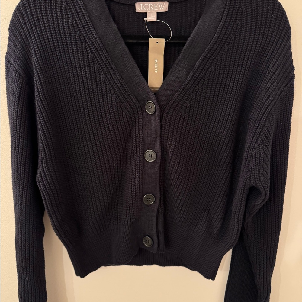 J. Crew Women's Black Button-Up Cardigan